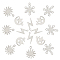 16Pcs 4 Style 201 Stainless Steel Pendants, Mixed Shapes, Golden & Stainless Steel Color, 4pcs/style