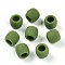 Frosted Opaque Acrylic Beads, Rondelle, Olive Drab, 8x9mm, Hole: 5mm; about: 1470pcs/500g