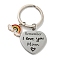 1Pc Mother's Day Gift 201 Stainless Steel Heart with Word Remember I Love You Mom Keychains, with Rainbow Alloy Enamel Charm and Iron Key Rings, with 1Pc PP Zip Lock Bags, Stainless Steel Color, 6.2cm
