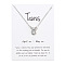 Twelve Constellations Alloy Pendant Necklaces, Platinum, Taurus, 15.75 inch(40cm)