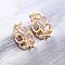 Alloy Silicone Clip-on Earrings, Golden, Chain Charm, 26x9mm