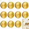 11Pcs Alloy Cabochon Settings, Flat Round, Golden, Tray: 23.5mm, 27.5x5mm