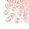 Baking Painted Transparent Glass Beads, Teardrop, Light Salmon, 9x6mm, Hole: 1.2mm, about 2325pcs/1000g