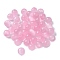 Cat Eye Beads, Round, for Half Drilled Beads, Pink, 8mm, Hole: 1mm