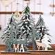Creatcabin 2pcs2スタイルの木製ディスプレイ装飾  ジュートより糸付き  パーティーギフトの家の装飾  クリスマステーマ  カラフル  1個/スタイル WOOD-CN0001-018-5