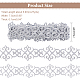 NBEADS About 4.27 Yards Silver Heart Embroidery Ribbons OCOR-WH0079-89-2