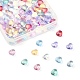 100pcs 10 couleurs perles de verre transparentes GLAA-CJ0001-56-3