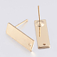Brass Stud Earring Findings KK-F744-05KCG-2
