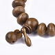 Wood Mala Bead Bracelets BJEW-T009-13B-2