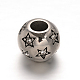 Large Hole Rondelle 304 Stainless Steel Glass Rhinestone European Beads CPDL-L009-01-1