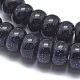 Chapelets de perles en pierre d'or bleue synthétique G-G793-19A-02-3