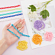 Nbeads 20 Strands 10 Colors Handmade Opaque Acrylic Paperclip Chains KY-NB0001-33-2