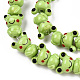 Chapelets de perles vernissées manuelles LAMP-T007-16B-01-2