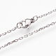 304 Stainless Steel Cable Chain Necklaces NJEW-G313-19P-2