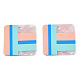 半透明の酢酸セルロース（樹脂）ペンダント  3dプリント  正方形  ピンク  40x40x2~3mm  穴：4mm KY-S163-405A-2