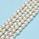 Fili di perle di perle d'acqua dolce coltivate naturali PEAR-J006-10F-01-2