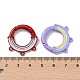 Spray Painted Alloy Spring Gate Ring PALLOY-Z018-02-4