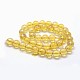 Electroplated Syntheti Citrine Beads Strands G-K285-12-8mm-2