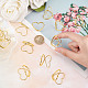 CRASPIRE 20PCS Love Heart Iron Place Card Holders Mini Golden Photo Picture Note Clip Holders for Wedding Anniversary Birthday Table Decorations ODIS-CP0001-01-3