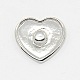 Coeur en émail en alliage de zinc écologique en platine avec mot espoir bijoux boutons pression SNAP-m056-02-FF-2