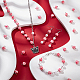 Ph pandahall 50 pièces perles en résine breloques 10mm perles coeur liens connecteurs roses pendentifs avec fer double boucles perles en vrac breloques pour la fabrication de bijoux d'été collier bracelet boucles d'oreilles RESI-HY0001-04-6