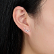 Boucles d'oreilles en argent sterling avec micro pavé de zircone cubique UU1556-2-2