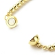 Bracelet en perles rondes en laiton avec fermoir magnétique pour femme BJEW-JB07629-6