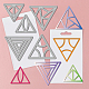 Globleland 2 pièces Matrice de découpe de découpe de cadre triangulaire en métal creux cadre triangulaire découpes gaufrage pochoirs modèle pour papier fabrication de cartes décoration bricolage scrapbooking album artisanat décor DIY-WH0309-857-3