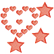 PandaHall Red Sequin Patches Heart Star DIY-PH0006-45-1