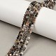 Нити бусин из натурального черного рутилированного кварца&nbsp;LS-G-RM250104-C3-7