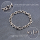 Unicraftale about 5pcs 22cm pulseras hipoalergénicas con cierres de palanca pulseras de cadena de cable de acero inoxidable para hombres mujeres regalo de joyería de cumpleaños BJEW-UN0001-06P-5