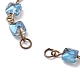 Realizzazione di braccialetti con catena a maglie quadrate con perline di vetro sfaccettato AJEW-JB01150-48-2