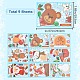 GORGECRAFT 9 Sheets 9 Styles Christmas Window Clings Santa Claus Wall Decals Winter Static Stickers Snowflake Presents Snowman Deer Pattern Film for Glass Xmas Holiday Party Home DIY Decorations STIC-WH0004-07-2