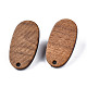 Fornituras de aretes de madera de nogal MAK-N032-013-2