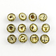 Pantalones vaqueros de cristal de bronce botones GLAA-S051-M-1