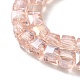 Electroplate Glass Beads Strands EGLA-D018-6x6mm-32-4