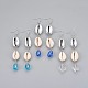 Electroplate Glass Beads Dangle Earrings EJEW-JE02907-M-1