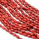 Dyed Natural Red Coral Rice Bead Strands CORA-Q026-26B-03-1
