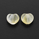 Perles de verre peintes par pulvérisation transparentes deux tons GLAA-T022-24-C05-3