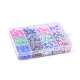 360pcs 12 cuentas de perlas de imitación de plástico abs arco iris de estilo OACR-YW0001-02-6