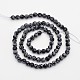 Facettes rondes flocon de neige naturelle obsidienne perles brins G-E302-092-4mm-2