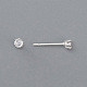 304 Stainless Steel Stud Earring Findings STAS-D448-087S-3mm-2