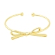 Латунные браслеты-манжеты с бантом для женщин BJEW-Z072-03G-03-2