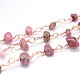 Handmade Rhodonite Beaded Chains CHC-O003-05RG-1