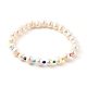 Set di braccialetti elasticizzati con perline elasticizzate di perle d'acqua dolce coltivate naturali 3 pz 3 stili BJEW-JB06266-5