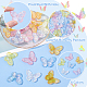 NBEADS 60 Pcs 6 Colors Acrylic Butterfly Charms PACR-NB0001-06-4