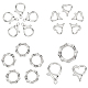 Sunnyclue 18pcs 3 fermagli per artigli di aragosta in lega di zinco stile e anelli per cancelli a molla FIND-SC0001-55-1