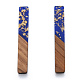 Grandes colgantes de resina opaca y madera de nogal RESI-N025-034-E03-2