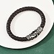 Плетеные браслеты из микрофибры для мужчин и женщин BJEW-H631-01AS-02-3