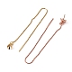 PANDAHALL ELITE 3 Styles Brass Stud Earring Findings KK-PH0003-22-3